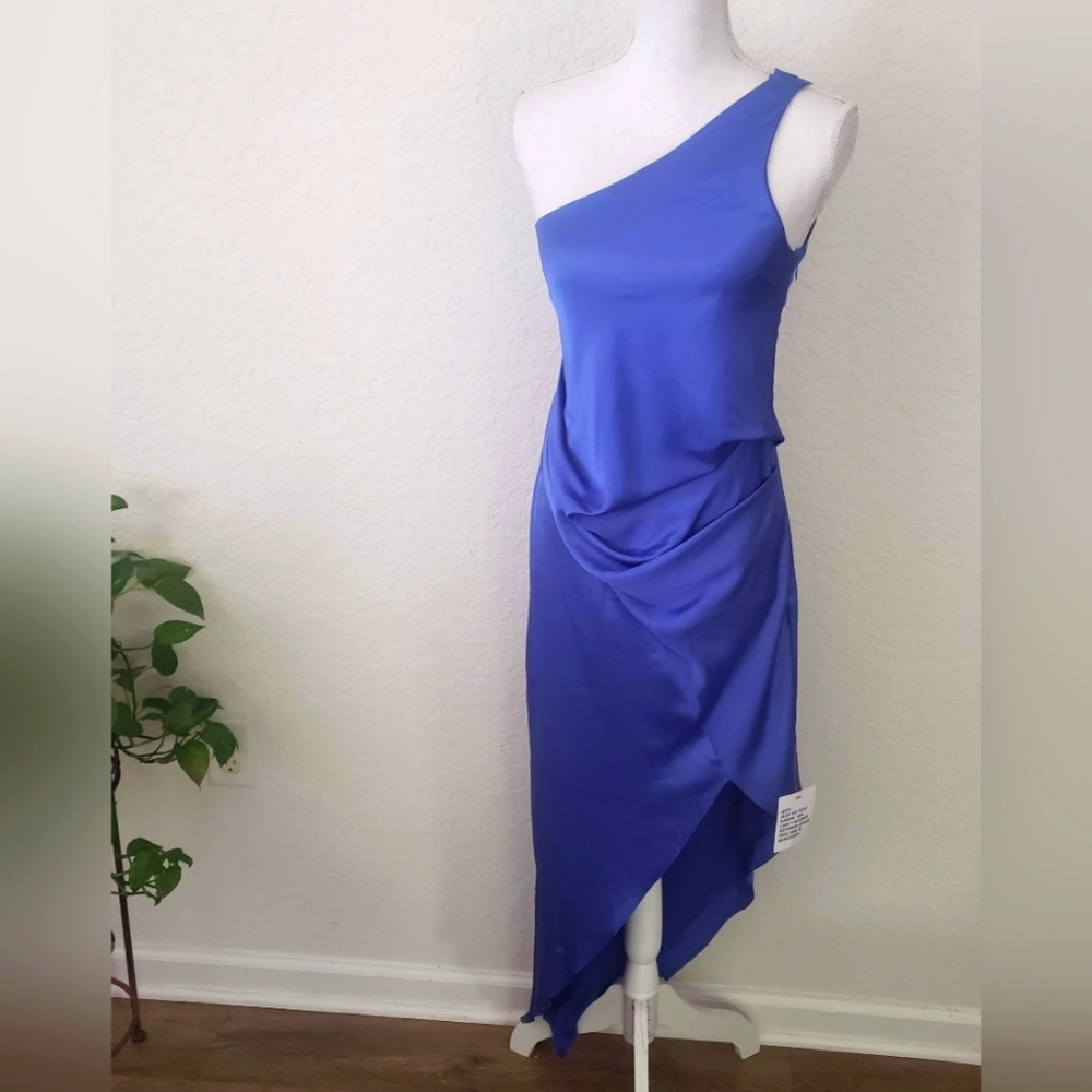 Asos Evening One Shoulder Gown Gorgeous Blue NWT